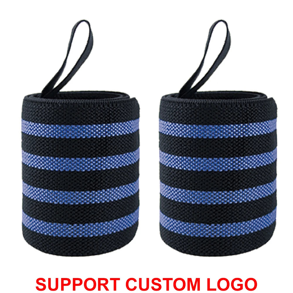 1 Pair Wristband Wrist Bandage Fitness Gym Training Custom Logo