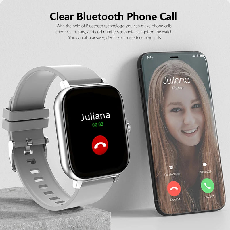 Sports Smart Watch Fitness Clock Health Monitor Waterproof Wireless Call Watches for Men Women