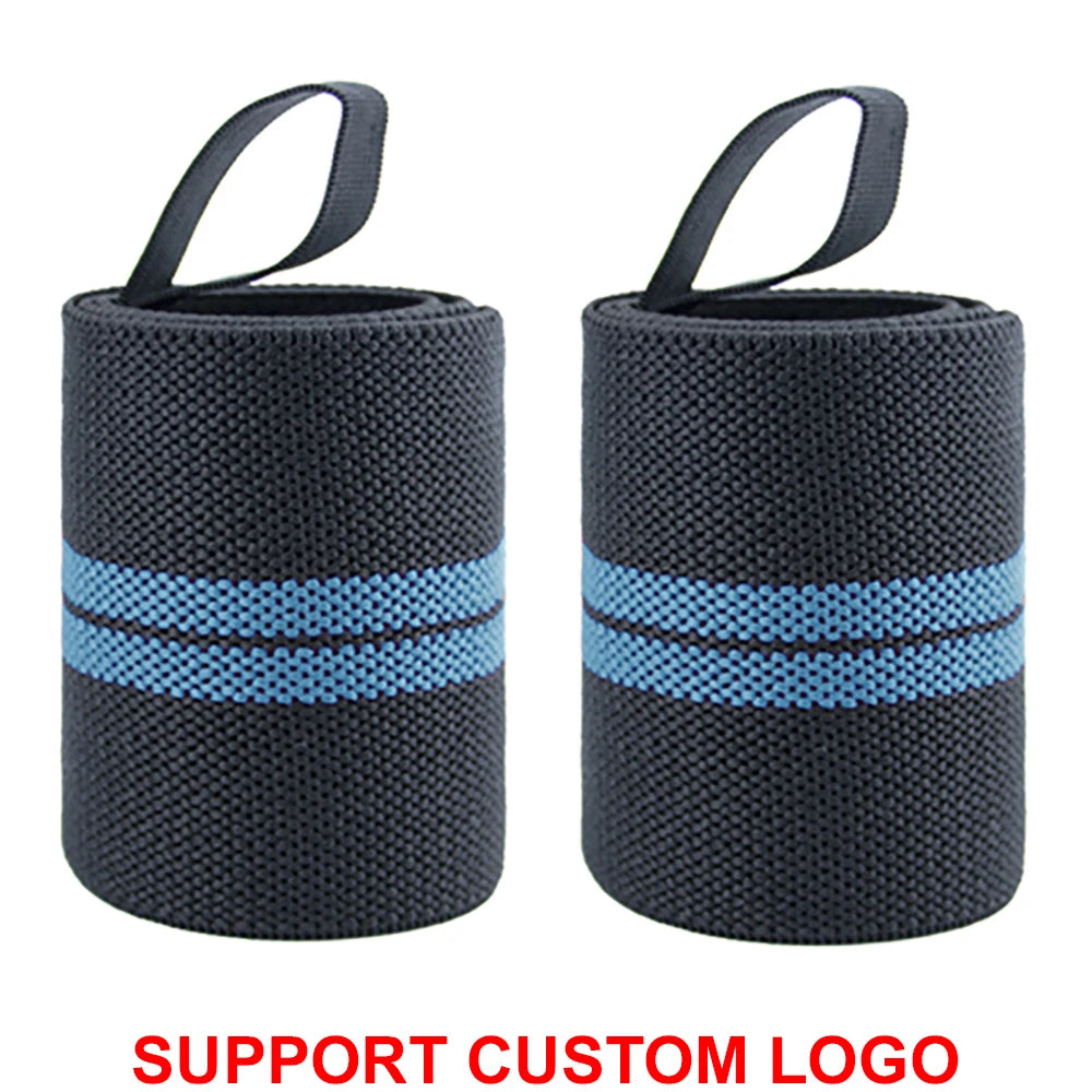 1 Pair Wristband Wrist Bandage Fitness Gym Training Custom Logo