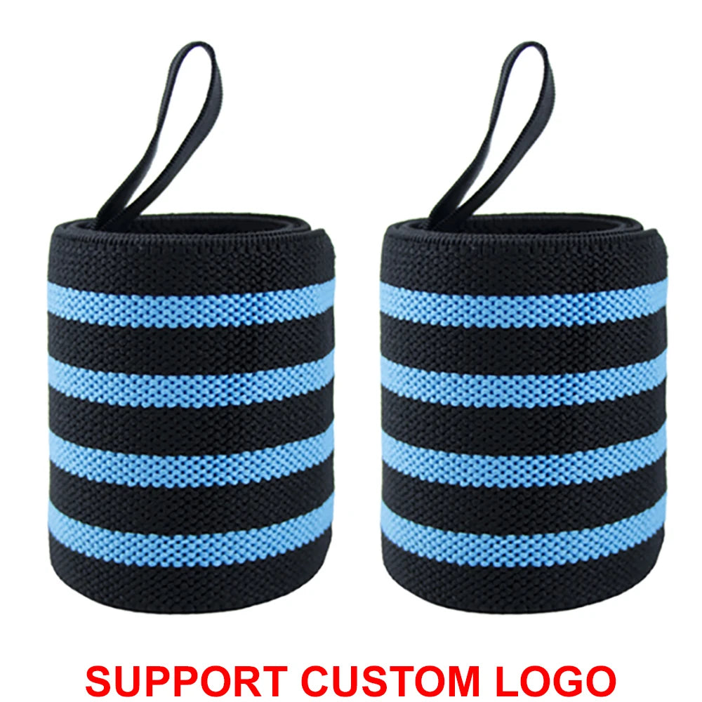 1 Pair Wristband Wrist Bandage Fitness Gym Training Custom Logo
