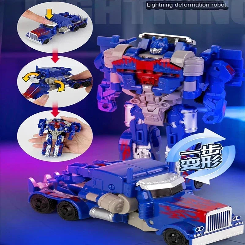 One Step Deformation Robot Transformation Car Toy Action