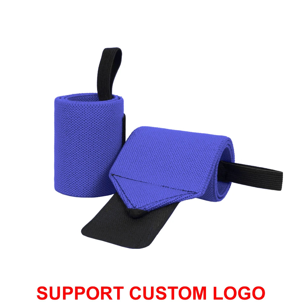 1 Pair Wristband Wrist Bandage Fitness Gym Training Custom Logo