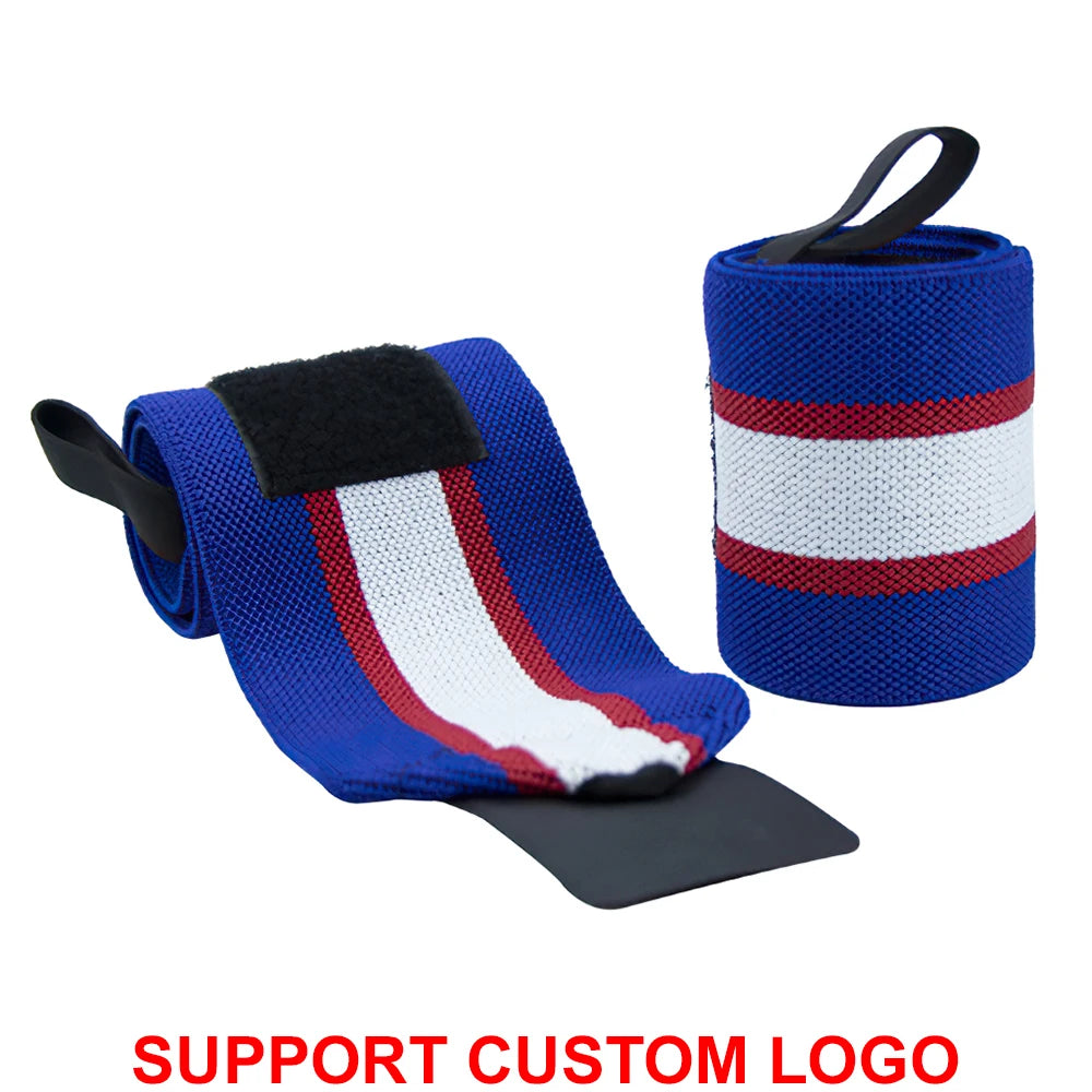 1 Pair Wristband Wrist Bandage Fitness Gym Training Custom Logo