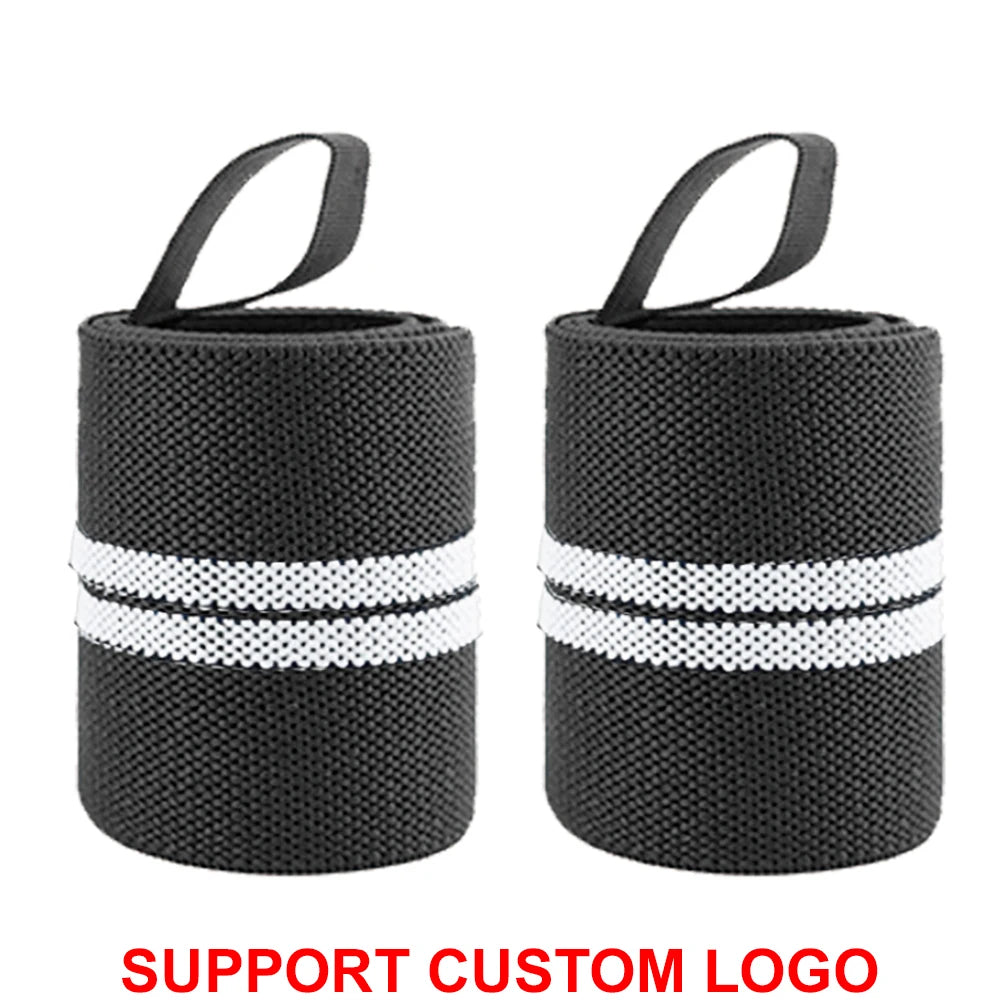 1 Pair Wristband Wrist Bandage Fitness Gym Training Custom Logo
