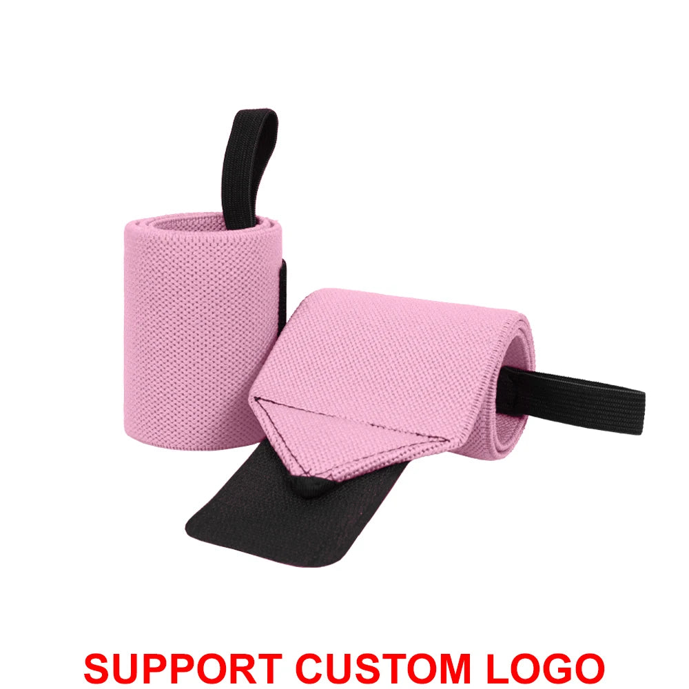 1 Pair Wristband Wrist Bandage Fitness Gym Training Custom Logo
