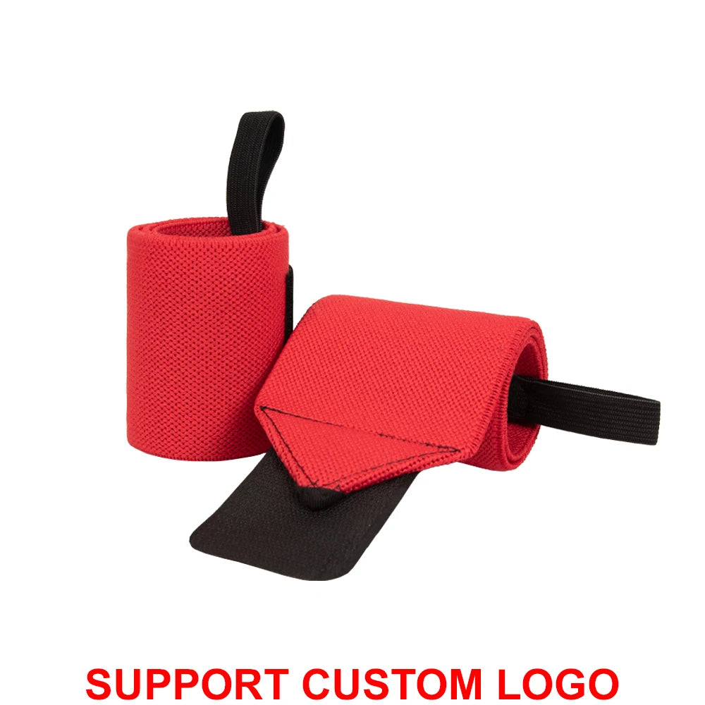 1 Pair Wristband Wrist Bandage Fitness Gym Training Custom Logo