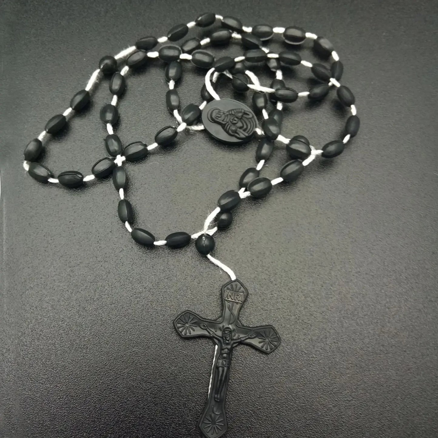 Fashion Vintage Cross Necklace Rosary Beads