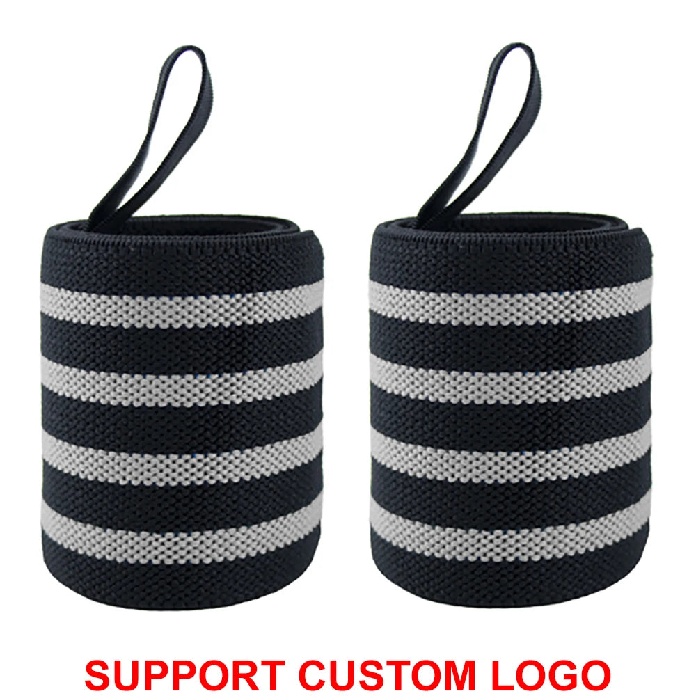 1 Pair Wristband Wrist Bandage Fitness Gym Training Custom Logo