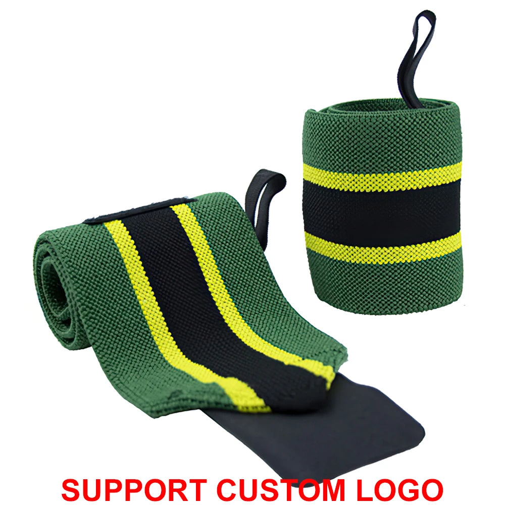 1 Pair Wristband Wrist Bandage Fitness Gym Training Custom Logo