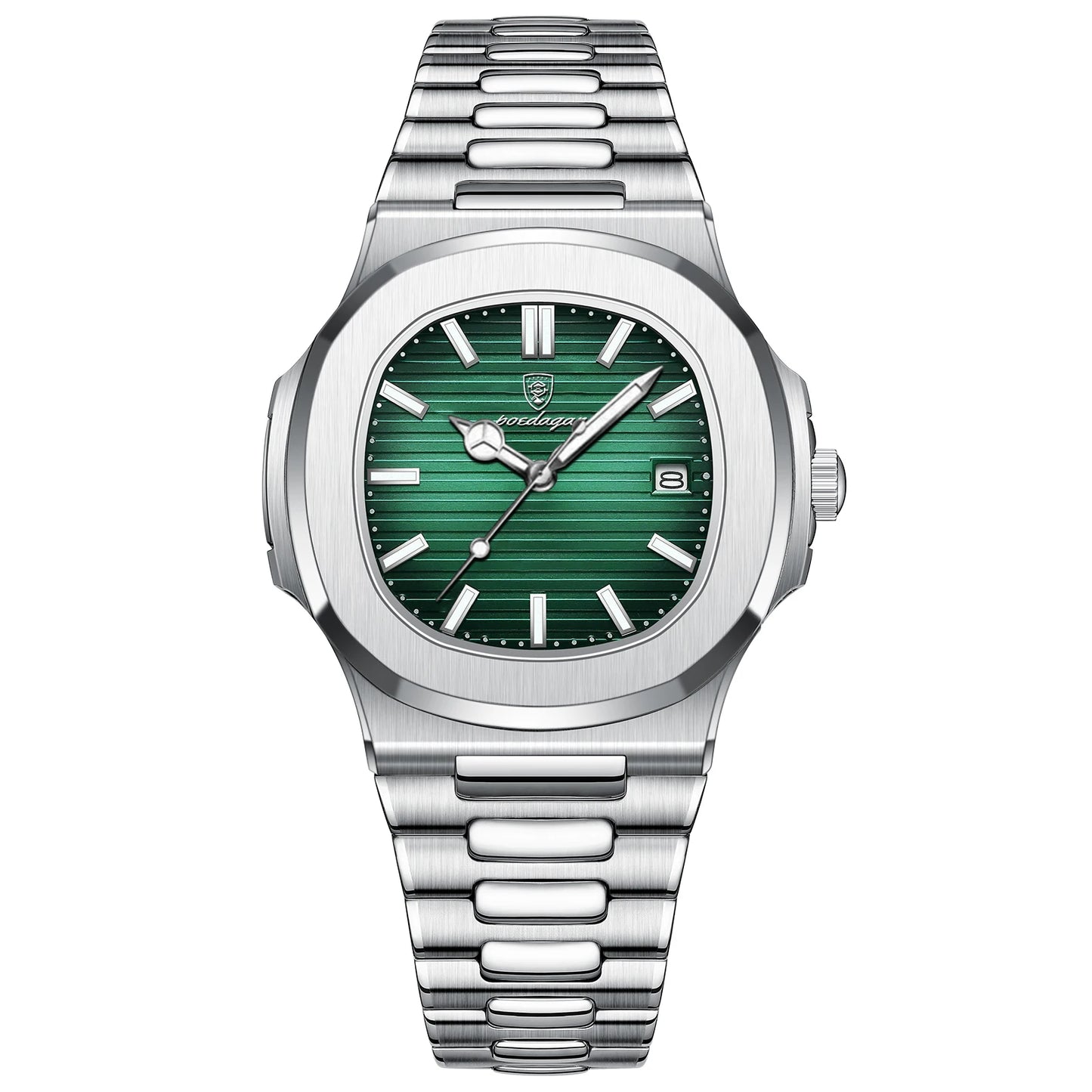 2023 New POEDAGAR Luxury Watch Waterproof Stainless Steel Square Quartz Men