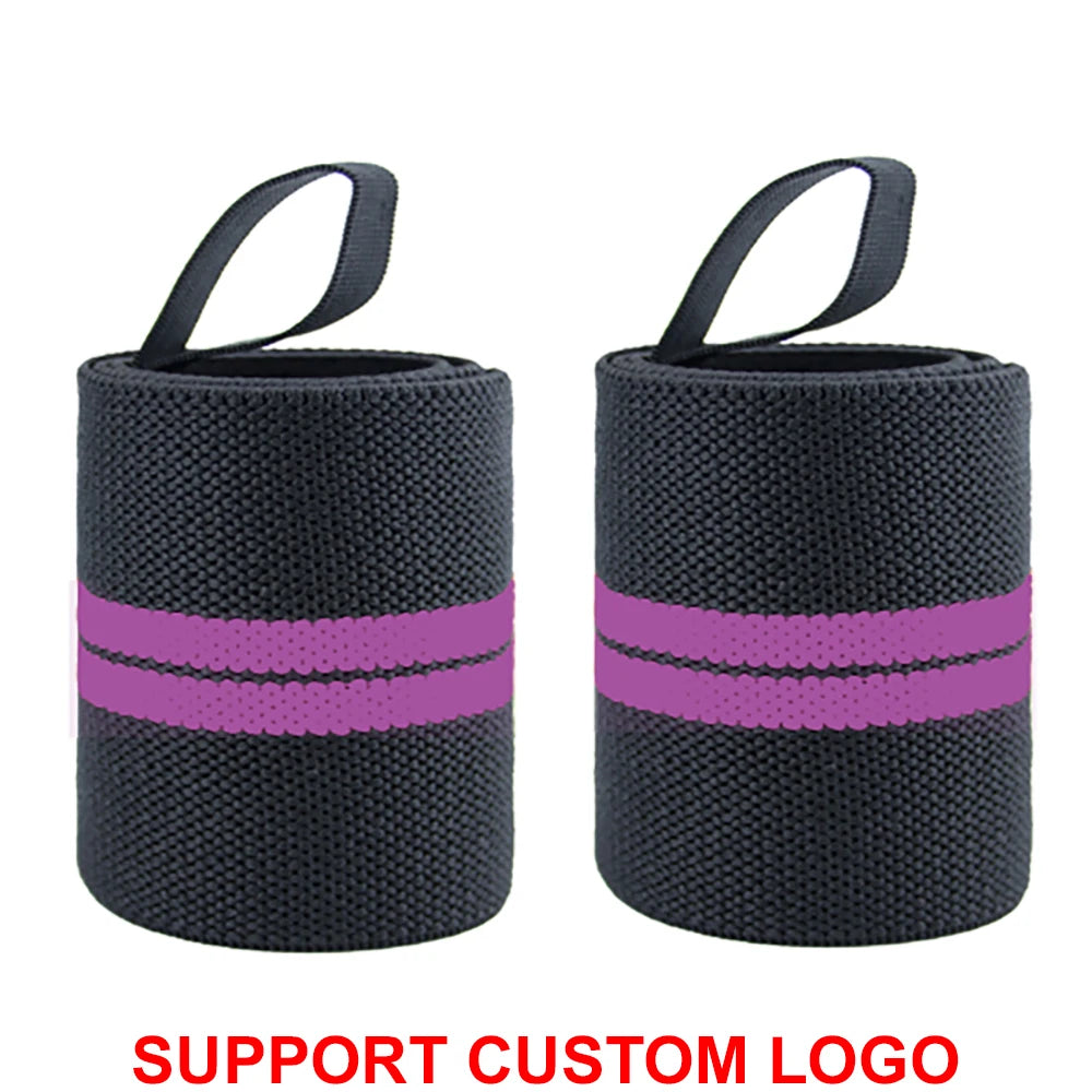 1 Pair Wristband Wrist Bandage Fitness Gym Training Custom Logo