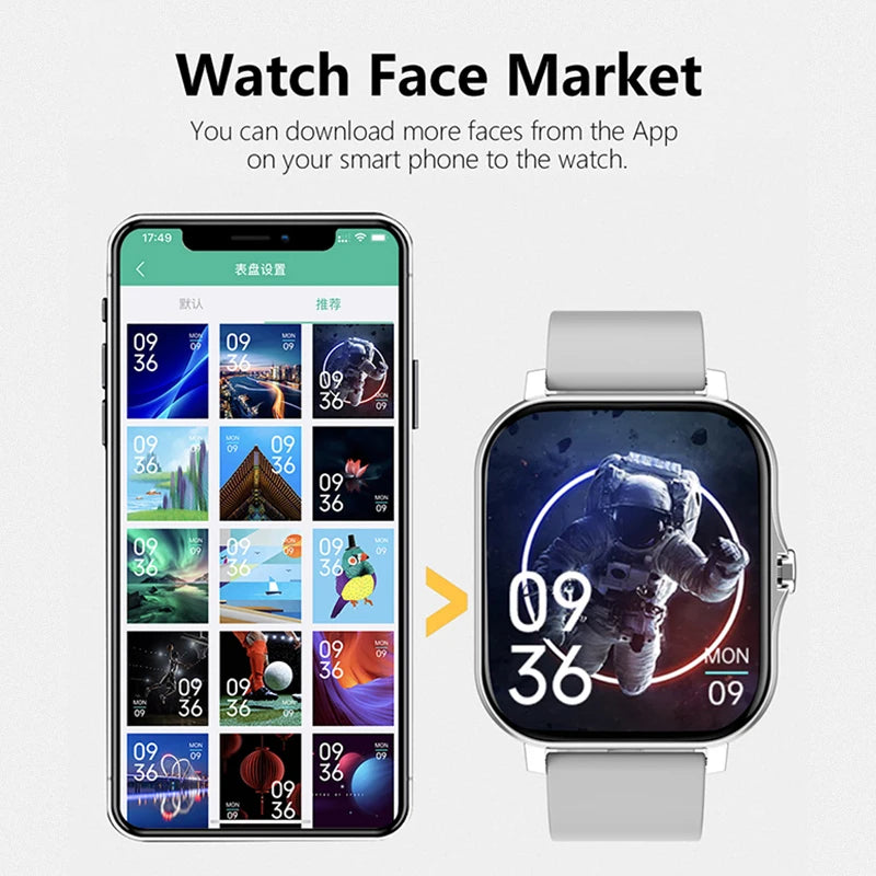 Sports Smart Watch Fitness Clock Health Monitor Waterproof Wireless Call Watches for Men Women