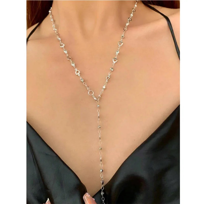 Fashion Colorful Long Y-Shaped Necklace for Women Summer Holiday