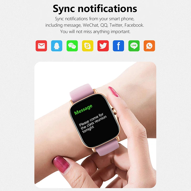 Sports Smart Watch Fitness Clock Health Monitor Waterproof Wireless Call Watches for Men Women