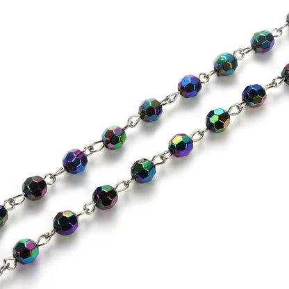 Fashion Vintage Cross Necklace Rosary Beads