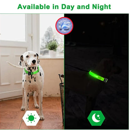USB Rechargeable Luminous for Large Small Dogs Cat Night Light Collar