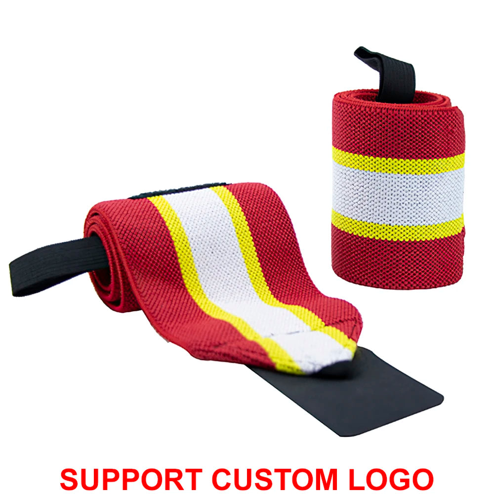 1 Pair Wristband Wrist Bandage Fitness Gym Training Custom Logo