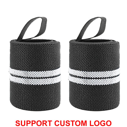 1 Pair Wristband Wrist Bandage Fitness Gym Training Custom Logo