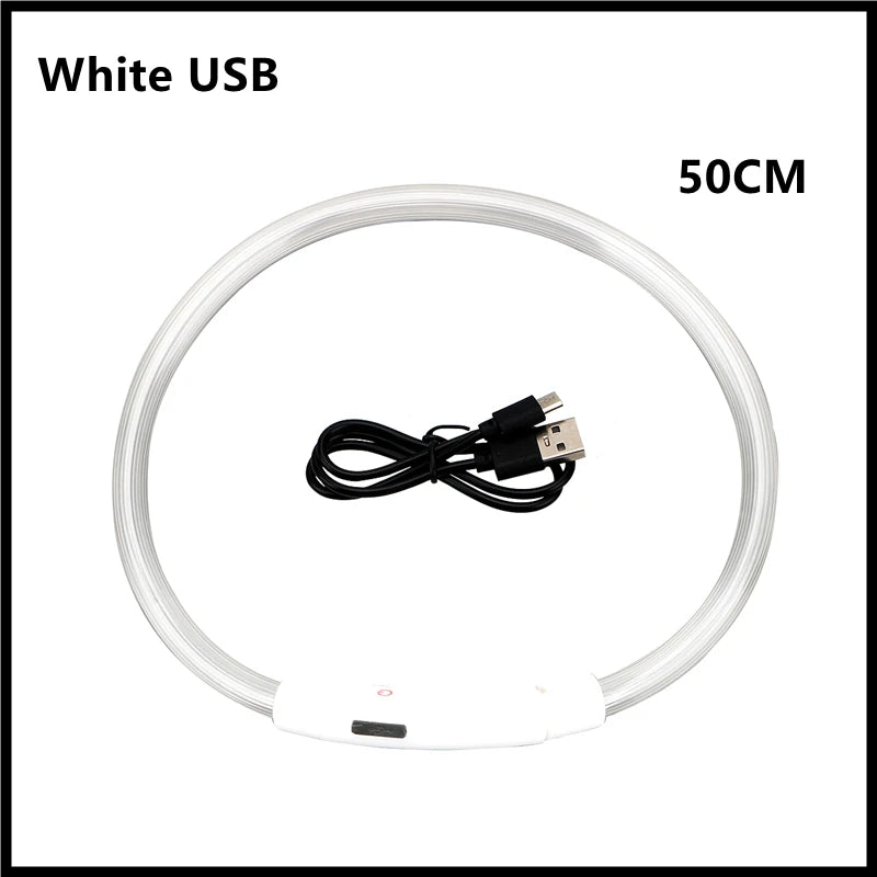 USB Rechargeable Luminous for Large Small Dogs Cat Night Light Collar